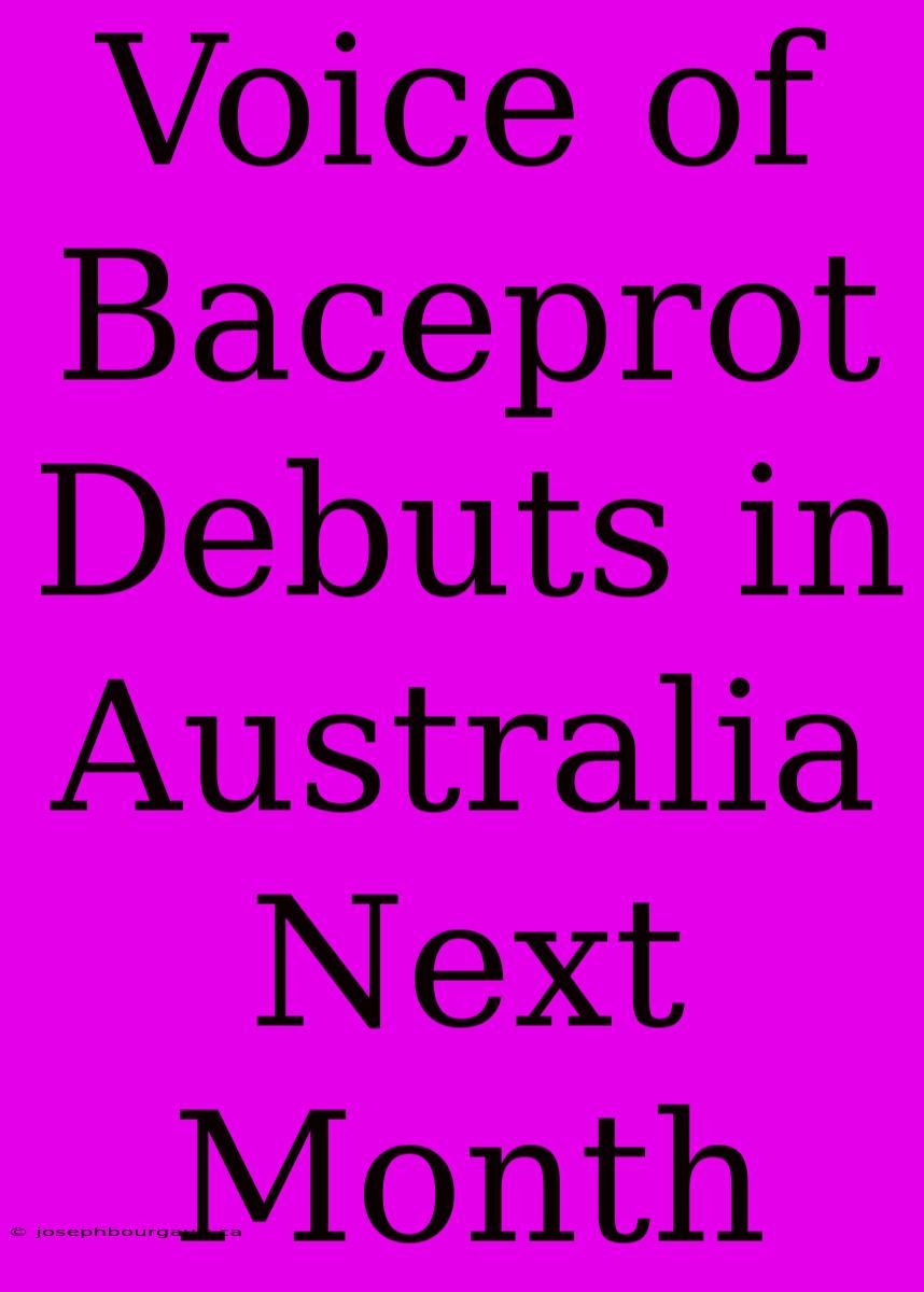 Voice Of Baceprot Debuts In Australia Next Month