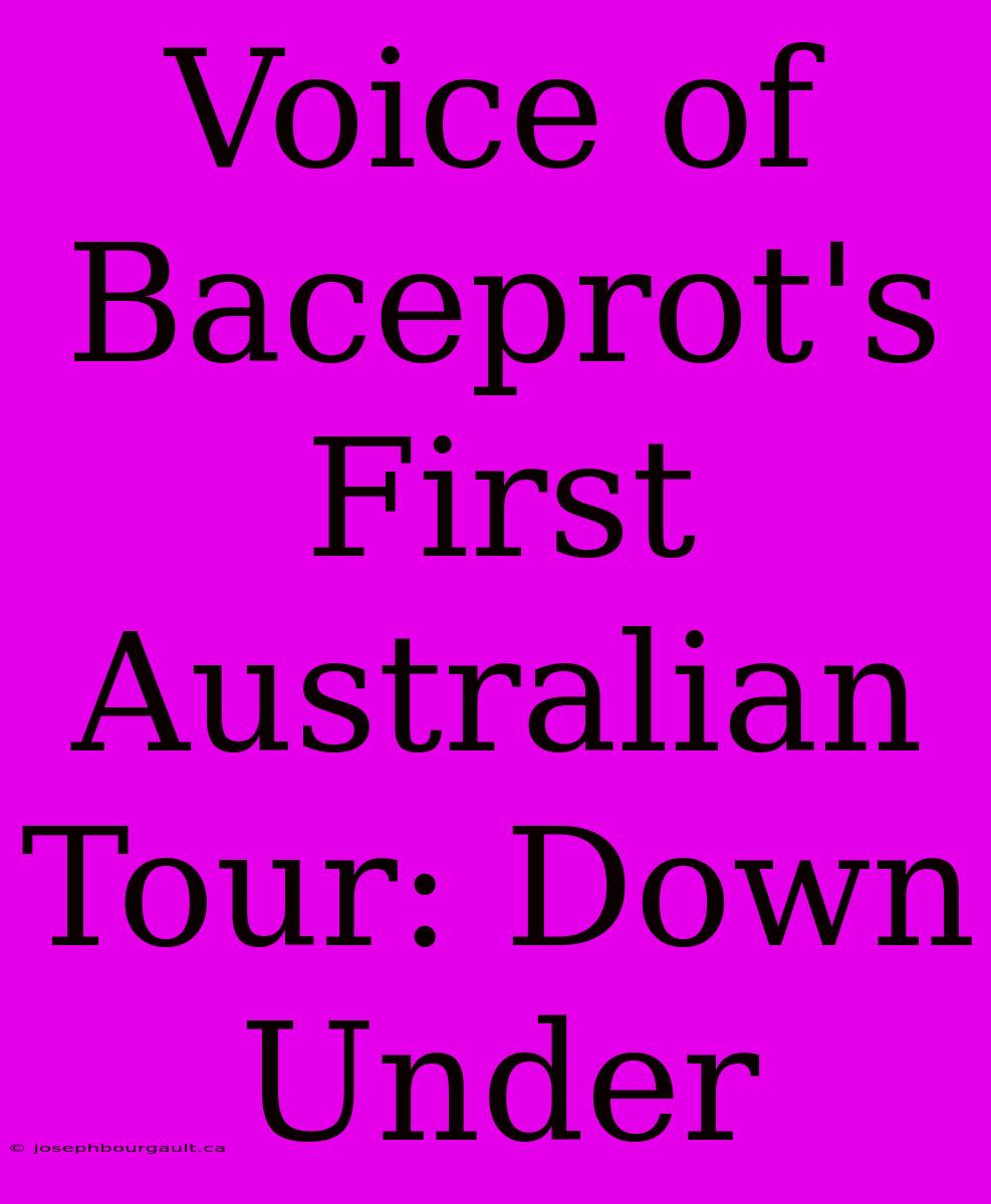 Voice Of Baceprot's First Australian Tour: Down Under