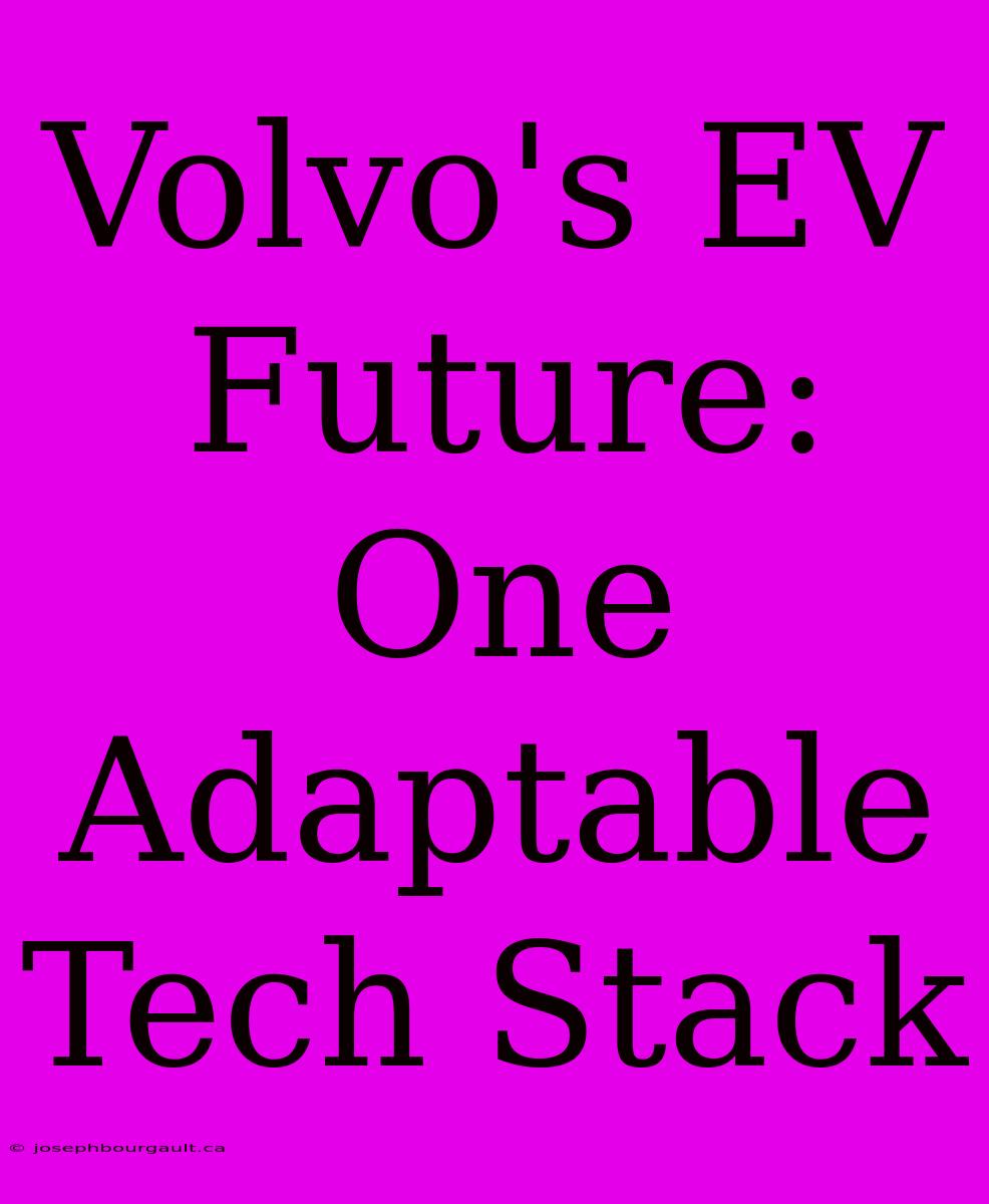 Volvo's EV Future: One Adaptable Tech Stack