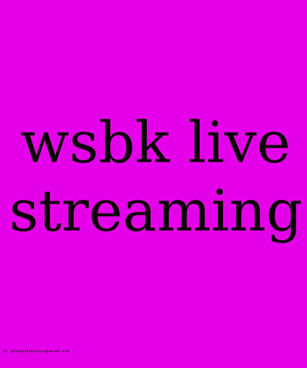 Wsbk Live Streaming