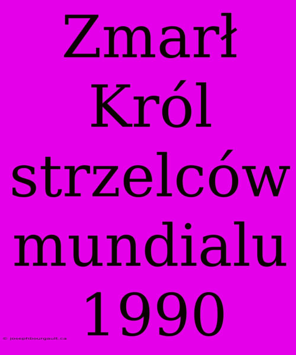 Zmarł Król Strzelców Mundialu 1990